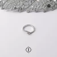 Brilijantski verenički prsten od belog zlata