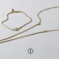 Zlatni komplet - narukvica i ogrlica