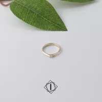 Verenički prsten od žutog zlata sa brilijantima