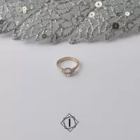 HIT CENA - Verenički prsten od roze zlata sa cirkonima