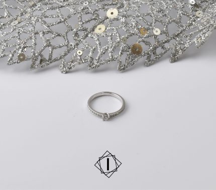 White gold engagement ring