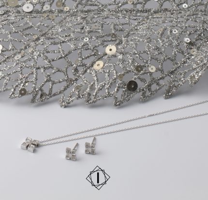 Komplet ogrlica i minđuše sa dijamantima