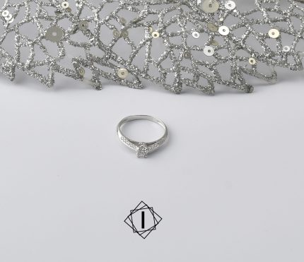 White gold engagement ring