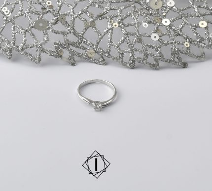 White gold engagement ring