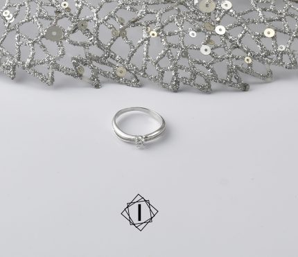 White gold engagement ring