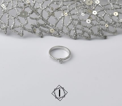 Engagement ring with diamonds