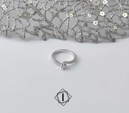 Engagement ring with diamonds