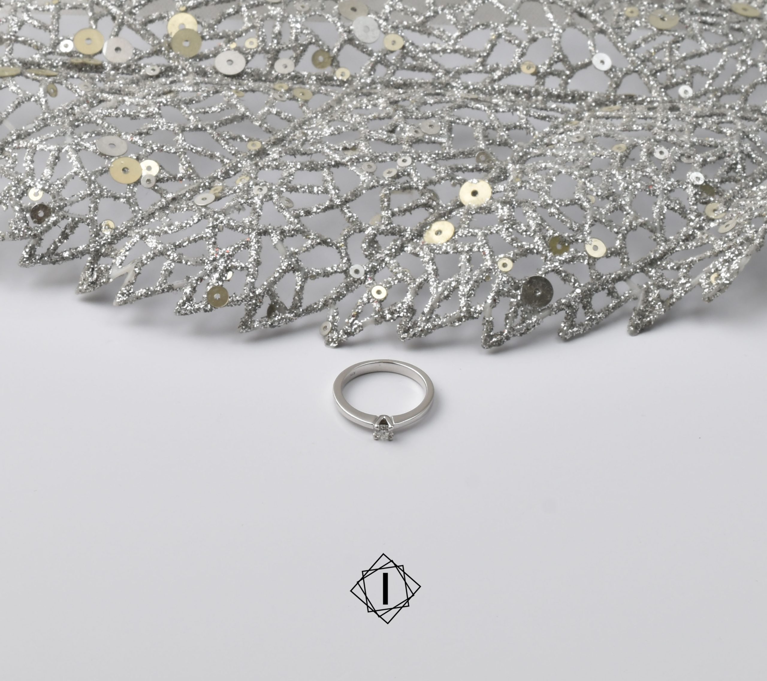 White gold engagement ring